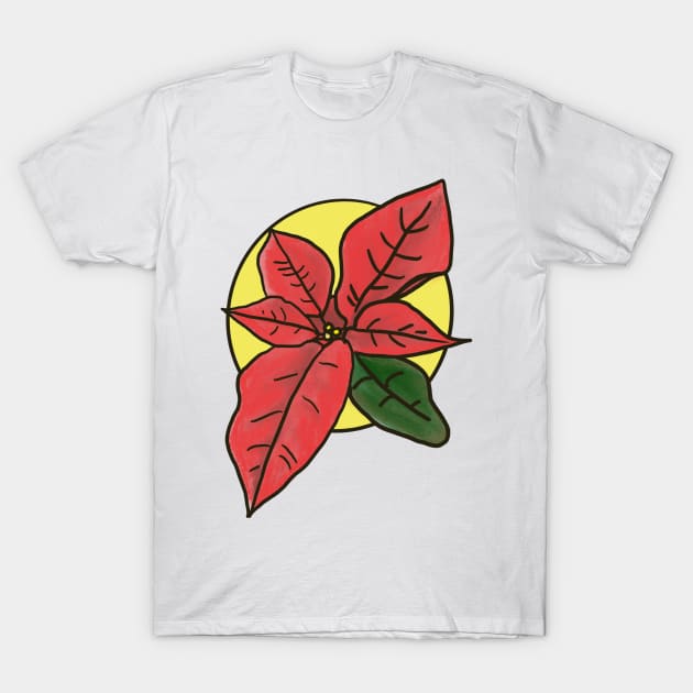 Poinsettia T-Shirt by shehitsback